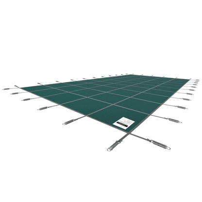 Safety Pool Cover 18x32FT  Rectangular InGround Mesh Winter Cover With Brass Anchors  Stainless Ste 3