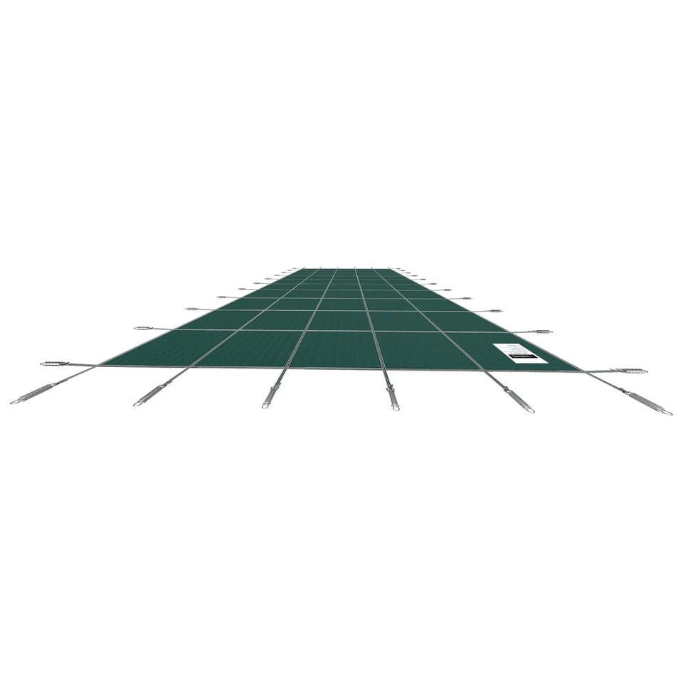 Safety Pool Cover 18x32FT  Rectangular InGround Mesh Winter Cover With Brass Anchors  Stainless Ste 4