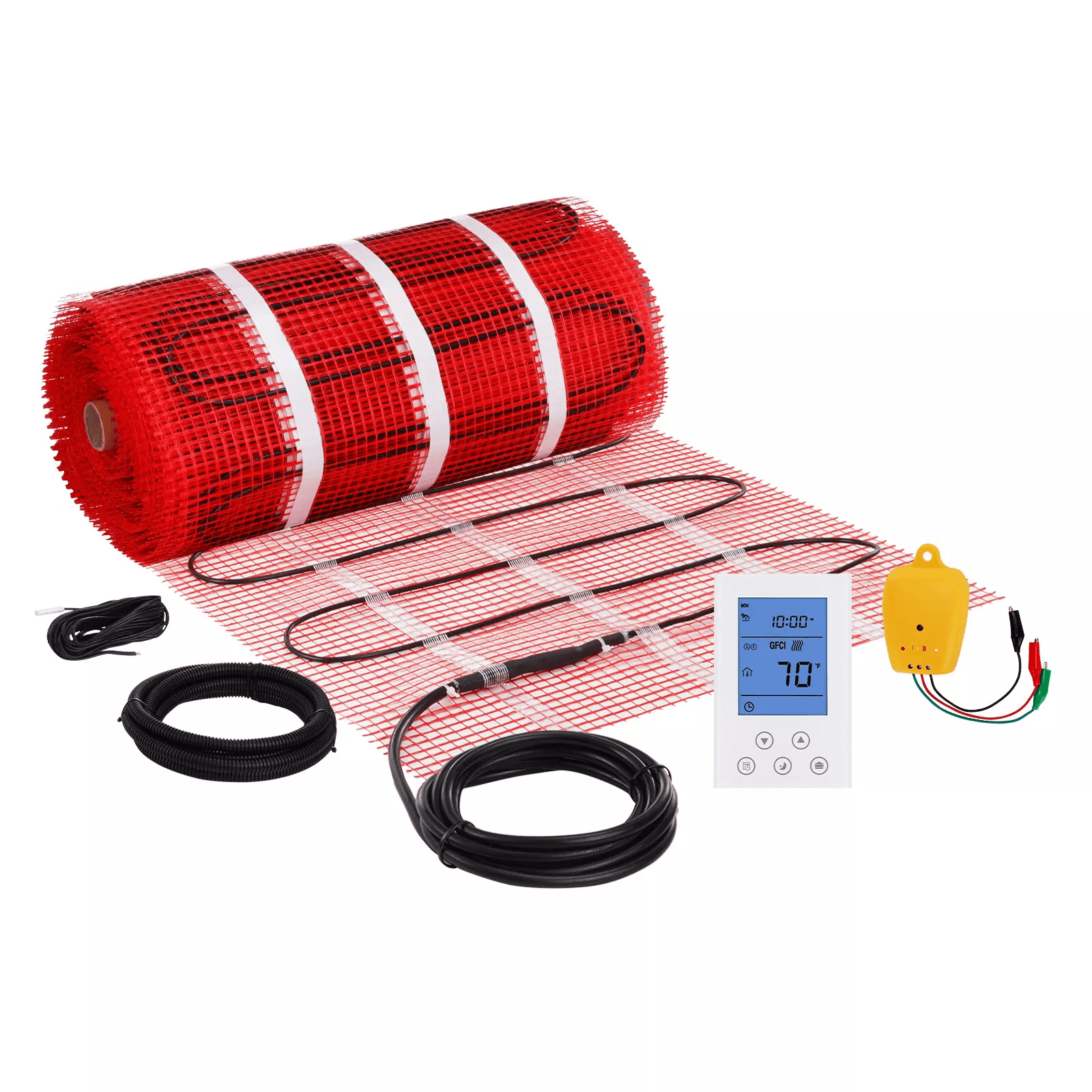 Electric Radiant Floor Heating System Heat Mat With Programmable Thermostat  EnergyEfficient Underf 8