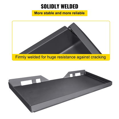 Thick Skid Steer Mount Plate Adapter  HeavyDuty Quick Tach Attachment For Loaders  Tractors 4