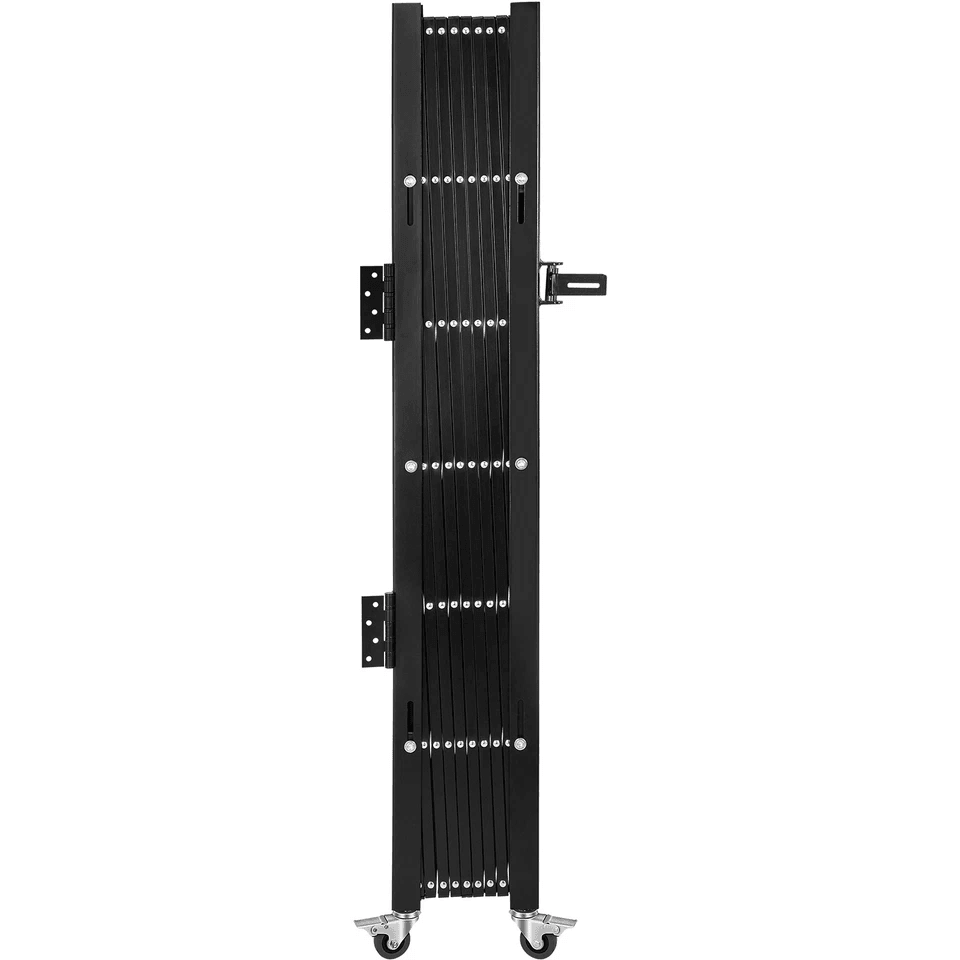 Fold Gate Single Folding Security Gate Retractable HeavyDuty Folding Door Gate With Lock  Casters F 8