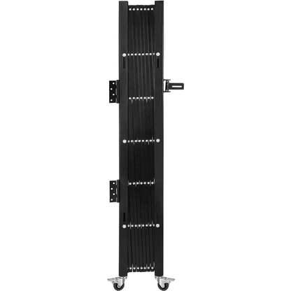 Fold Gate Single Folding Security Gate Retractable HeavyDuty Folding Door Gate With Lock  Casters F 8