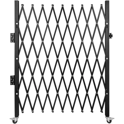 Fold Gate Single Folding Security Gate Retractable HeavyDuty Folding Door Gate With Lock  Casters F 11