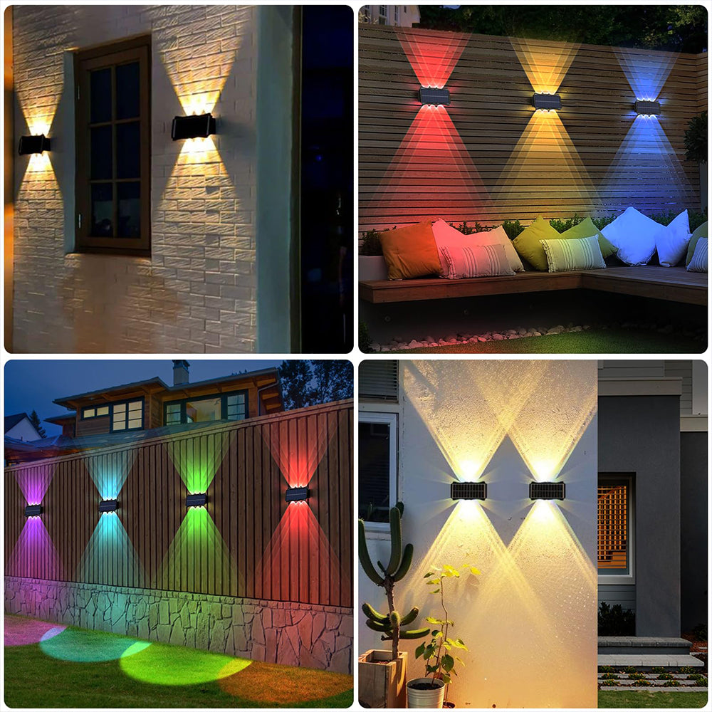 Waterproof Solar Wall Lamp Outdoor LED Light for Garden Decoration Balcony Porch and Fence