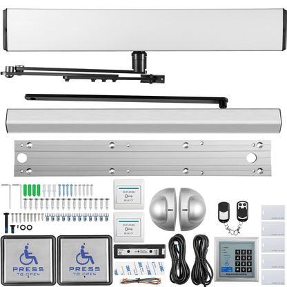 Automatic Swing Door Opener Handicap Door Opener w/ Wireless Controller, Electric Door Opener Kit for Home, Office