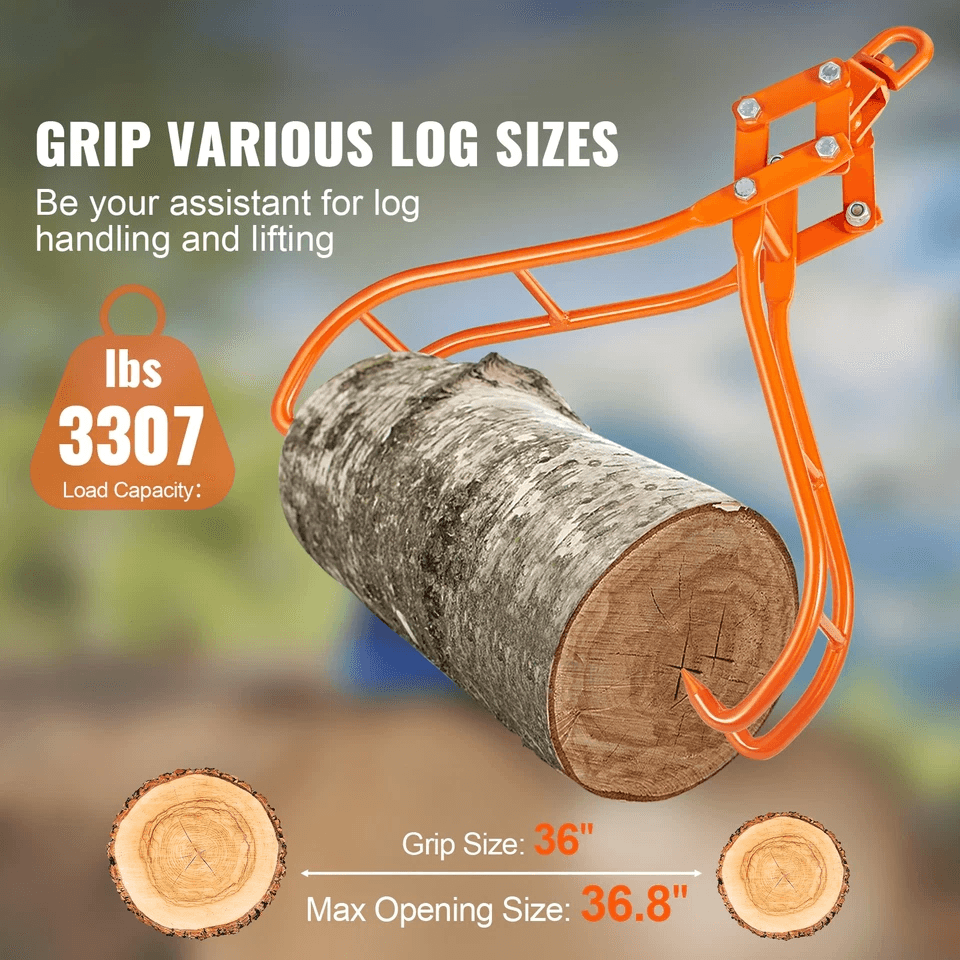 HeavyDuty Timber Claw Hook Log Grapple For Logging Capacity Rotating Ring Ideal For Tractors  ATVs 4