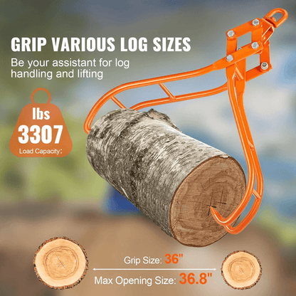 HeavyDuty Timber Claw Hook Log Grapple For Logging Capacity Rotating Ring Ideal For Tractors  ATVs 4
