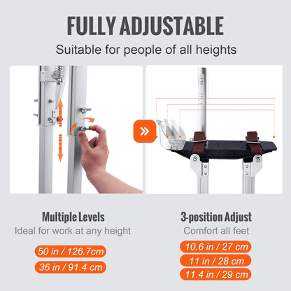 Adjustable Aluminum Drywall Stilts Professional Tool For Painting Taping And High Reach Tasks 2