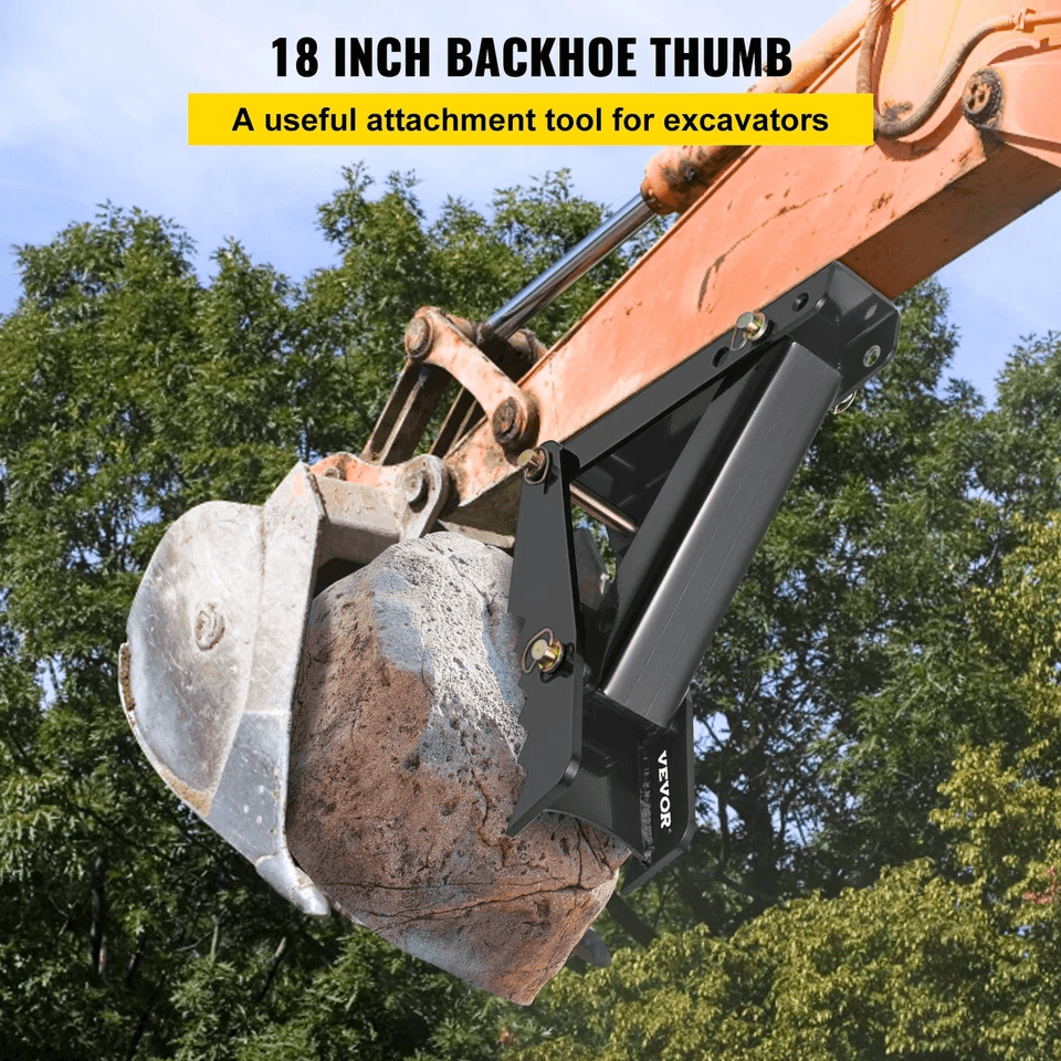 18 Backhoe Thumb Attachment  12 Steel Plate Universal Excavator Claw For Tractor 1