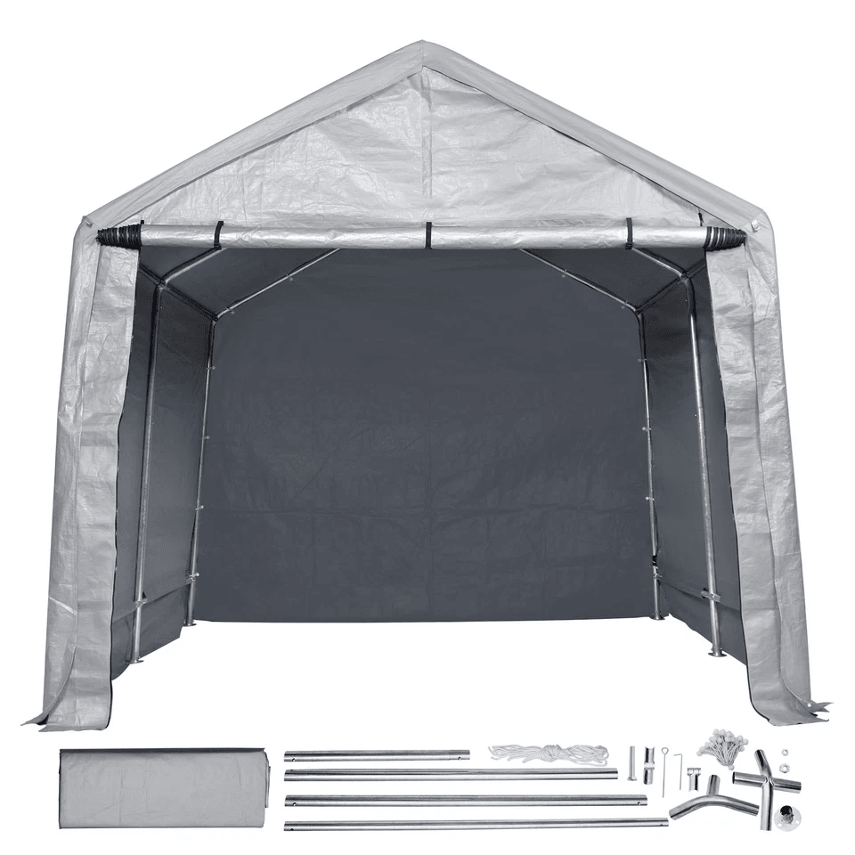 HeavyDuty Portable Storage Shelter Garage Shed Tent Outdoor Zipper Carport For Vehicles Tools  Equi 5