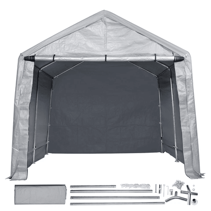 HeavyDuty Portable Storage Shelter Garage Shed Tent Outdoor Zipper Carport For Vehicles Tools  Equi 5