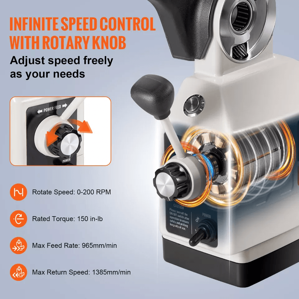 Power Feed XAxis 150 Lbs Torque For Bridgeport Milling Machines 2