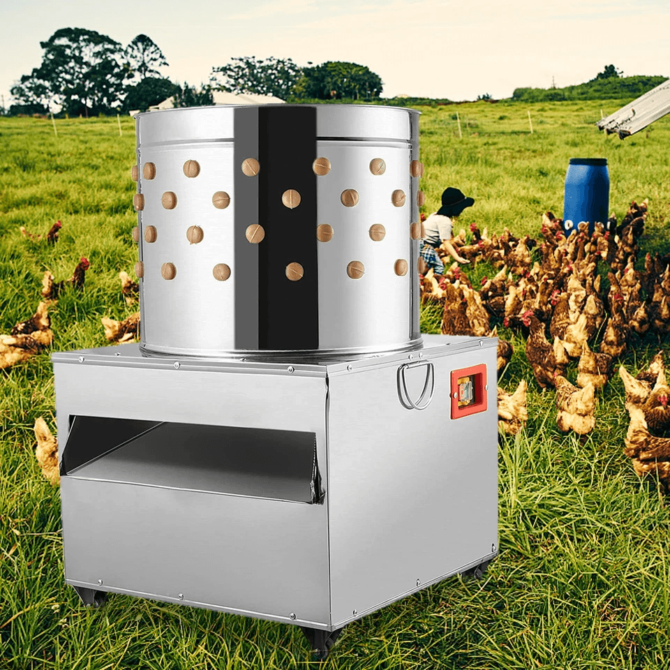 Stainless Steel Turkey Chicken Plucker Poultry DeFeather Machine Heavy Duty Plucking Machine With 1 1