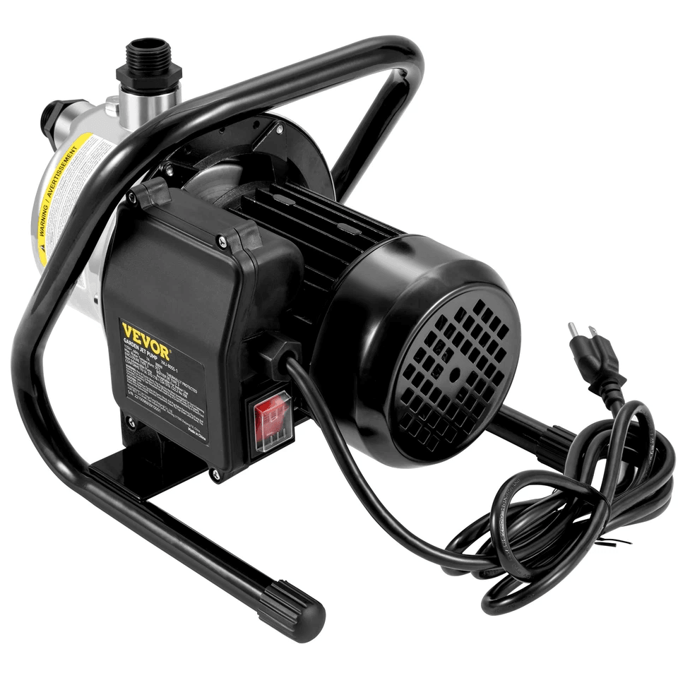 HeavyDuty Portable Garden Water Jet Pump Shallow Well Pump With Stainless Steel Jet Head High Flow  10