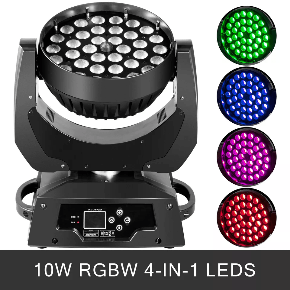 36x10W RGBW LED Zoom Moving Head Light  DMX DJ Stage Projector For Disco Party Wedding Club Events 6