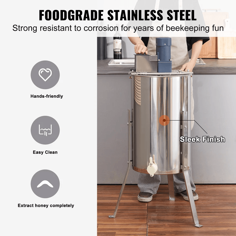 Electric Honey Extractor Stainless Steel Beekeeping Equipment With Adjustable Height  Motorized Spi