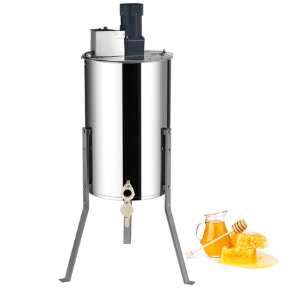 Electric Honey Extractor, Stainless Steel Beekeeping Equipment with Adjustable Height & Motorized Spinner for Deep Frame