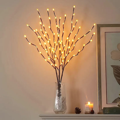 High-Quality Battery LED Branch Light, Bendable Christmas Tree Lighting for Home & Holiday Decor