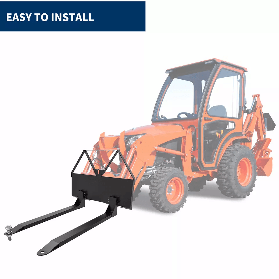 Heavy Duty Pallet Fork For Skid Steer Loader Skid Steer Attachment With Quick Attach Mount 2800 Lbs 2