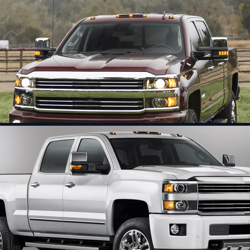 Power Heated Tow Mirrors For Chevy Silverado Sierra Pair With Turn Signal  Manual Folding 10