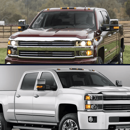 Power Heated Tow Mirrors For Chevy Silverado Sierra Pair With Turn Signal  Manual Folding 10
