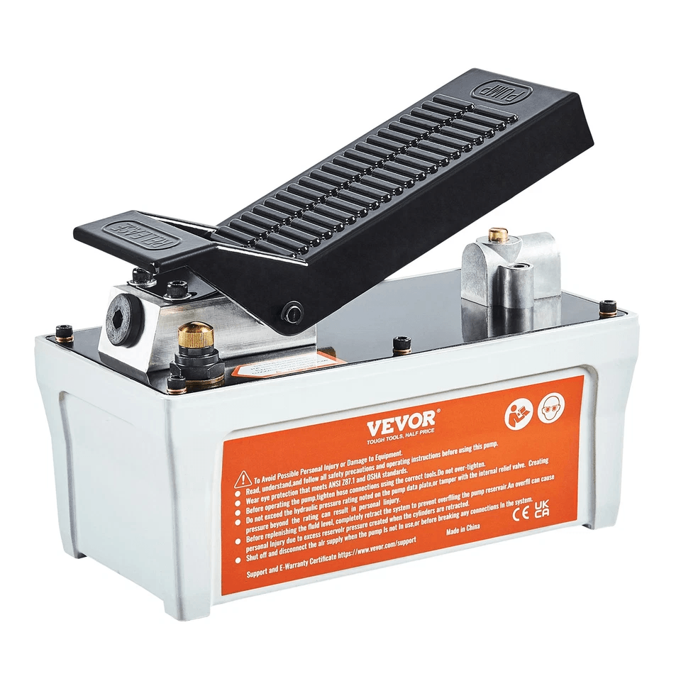 VEVOR Air Hydraulic Foot Pump 10000 PSI 98in 66FT Hose  IndustrialGrade Treadle Pump For Auto Body  5