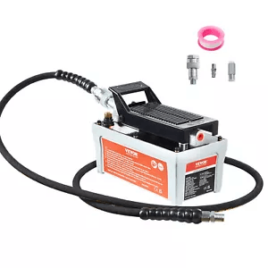 VEVOR Air Hydraulic Foot Pump 10,000 PSI 98in 6.6FT Hose | Industrial-Grade Treadle Pump for Auto Body Shops