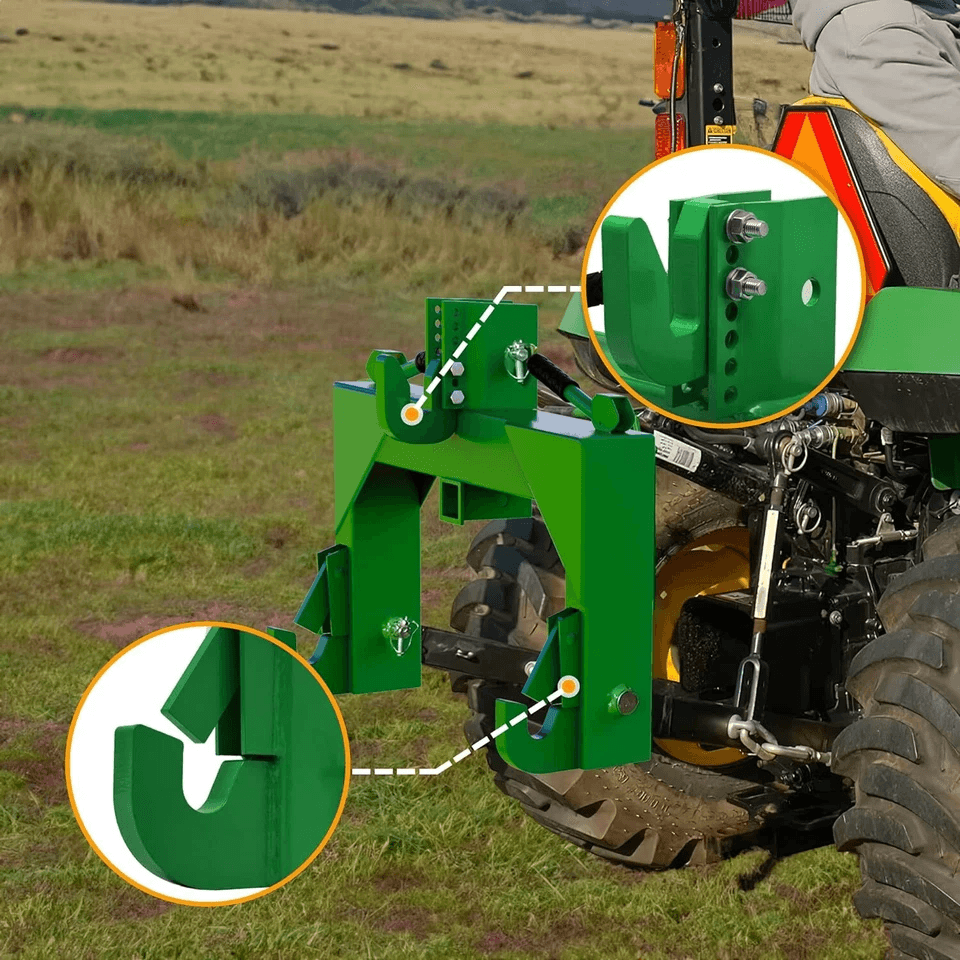HeavyDuty Quick Hitch For Category Tractors With Receiver Steel Adapter For Landscaping  Constructi 3