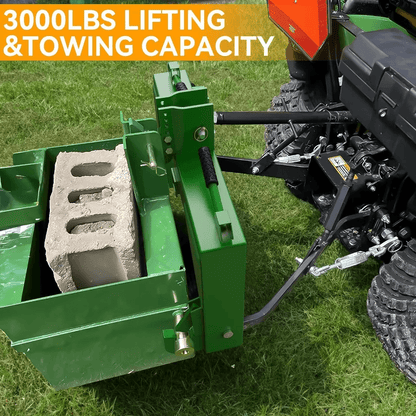 HeavyDuty Quick Hitch For Category Tractors With Receiver Steel Adapter For Landscaping  Constructi 1