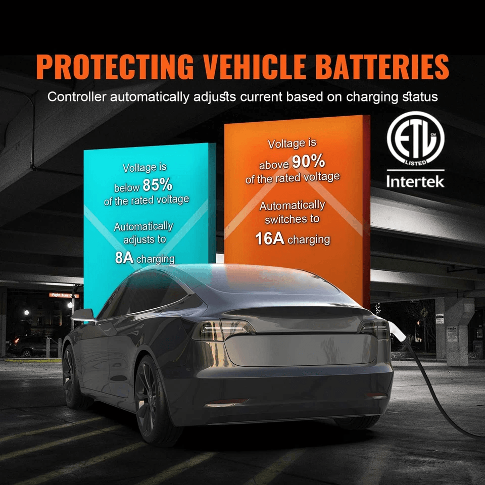 16Amp Level 1  2 Portable EV Charger EV Car Charging Cable For Home  Travel 5