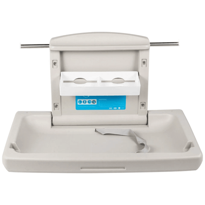 Wall Mounted Baby Changing Station For Commercial Restroom Foldable Diaper Changing Table Gray Heav 3