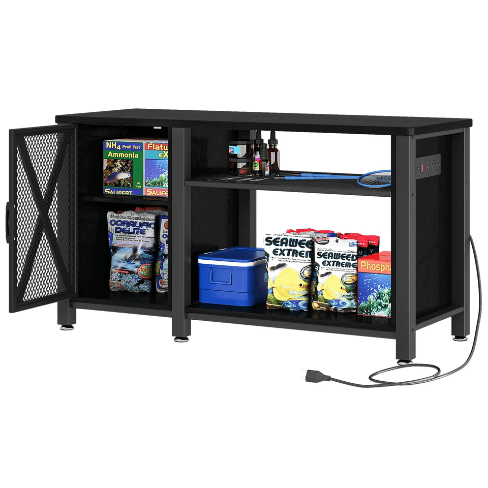 Metal Aquarium Stand For Gallon Tank Fish Tank Cabinet With Storage  Power Outlet Top Tank 20 Gallo 4