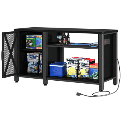 Metal Aquarium Stand For Gallon Tank Fish Tank Cabinet With Storage  Power Outlet Top Tank 20 Gallo 4