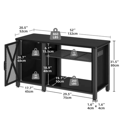 Metal Aquarium Stand For Gallon Tank Fish Tank Cabinet With Storage  Power Outlet Top Tank 20 Gallo 9