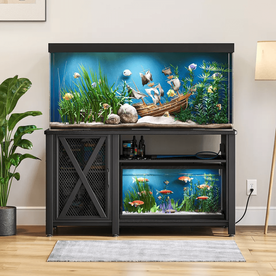 Metal Aquarium Stand For Gallon Tank Fish Tank Cabinet With Storage  Power Outlet Top Tank 20 Gallo 1