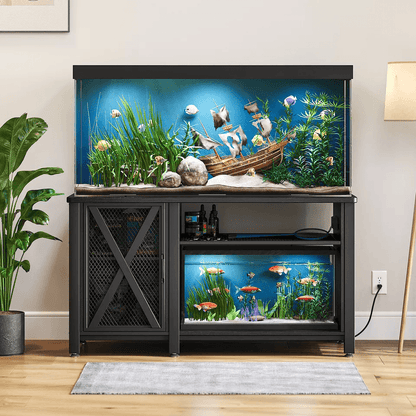 Metal Aquarium Stand For Gallon Tank Fish Tank Cabinet With Storage  Power Outlet Top Tank 20 Gallo 1