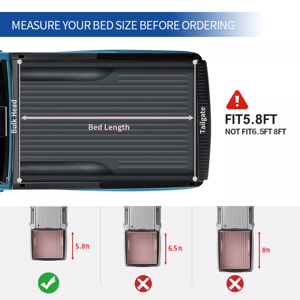 TriFold Cover For Chevy Silverado  GMC Sierra 1500 Fleetside Truck Bed Soft Folding Pickup Bed Cove 1