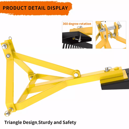 HeavyDuty Point Landscape Rock Rake Tractor Attachment Soil Gravel And Lawn Rake For Category Hitch 5