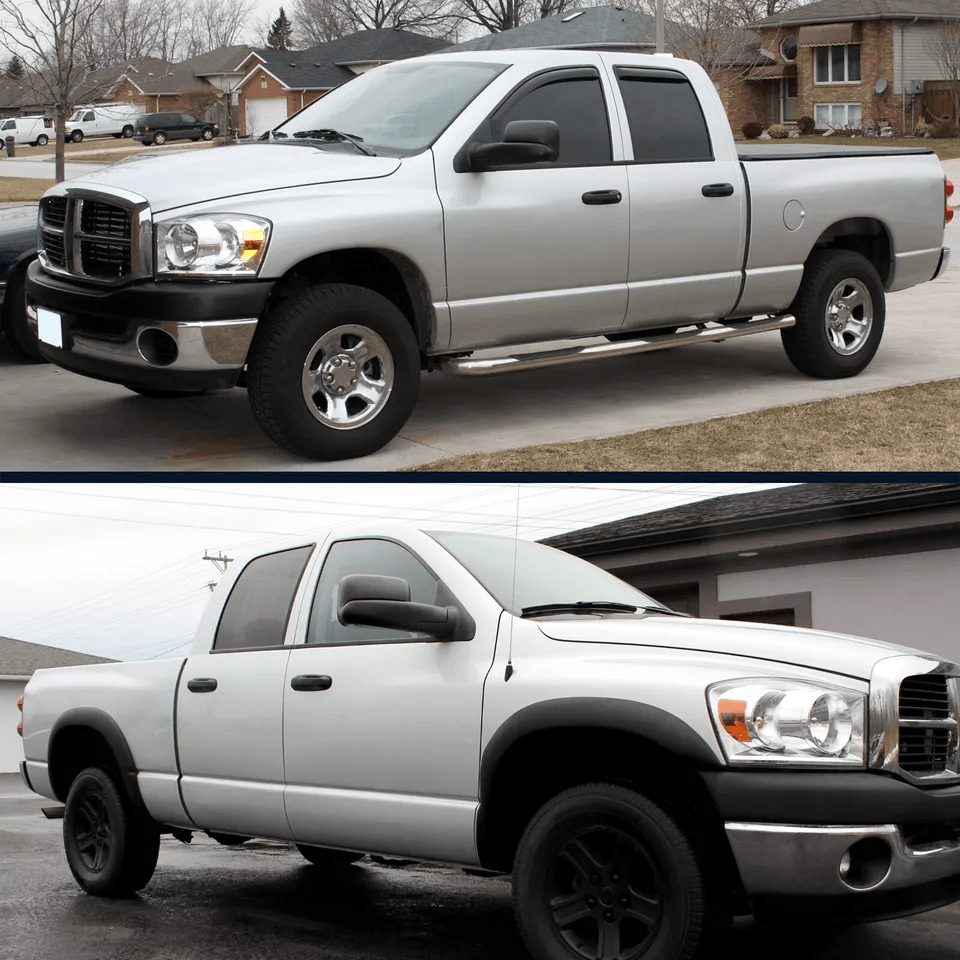 Power Heated FlipUp Tow Mirrors Pair For Dodge Ram Manual Folding Black 6