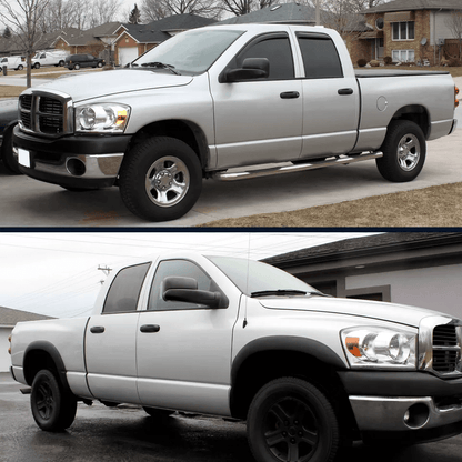 Power Heated FlipUp Tow Mirrors Pair For Dodge Ram Manual Folding Black 6