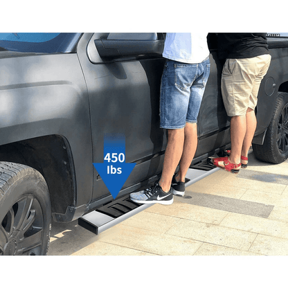 Stainless Steel Running Boards Side Nerf Bar For Ford Super Duty Crew Cab NoDrill Installation 4