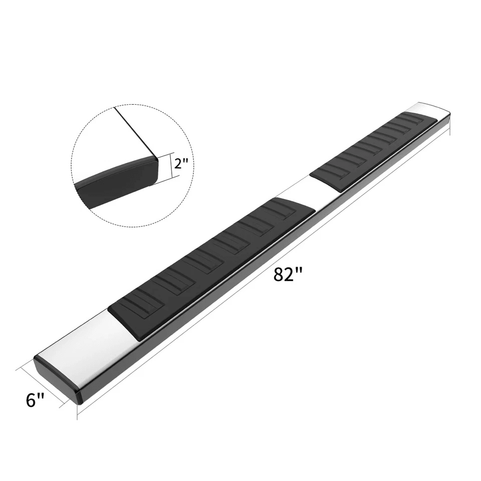 Stainless Steel Running Boards Side Nerf Bar For Ford Super Duty Crew Cab NoDrill Installation 7