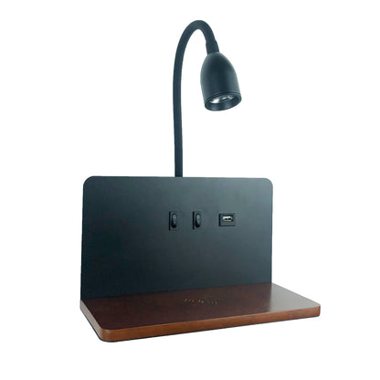 Wireless Charging LED Wall Lamp 360 Rotatable Indoor Light with USB Interface  Switch for Modern
