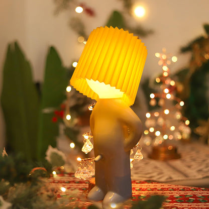 Creative Table Lamp Little Naughty Boy Night Light for Childrens Bedroom  Desk Decoration