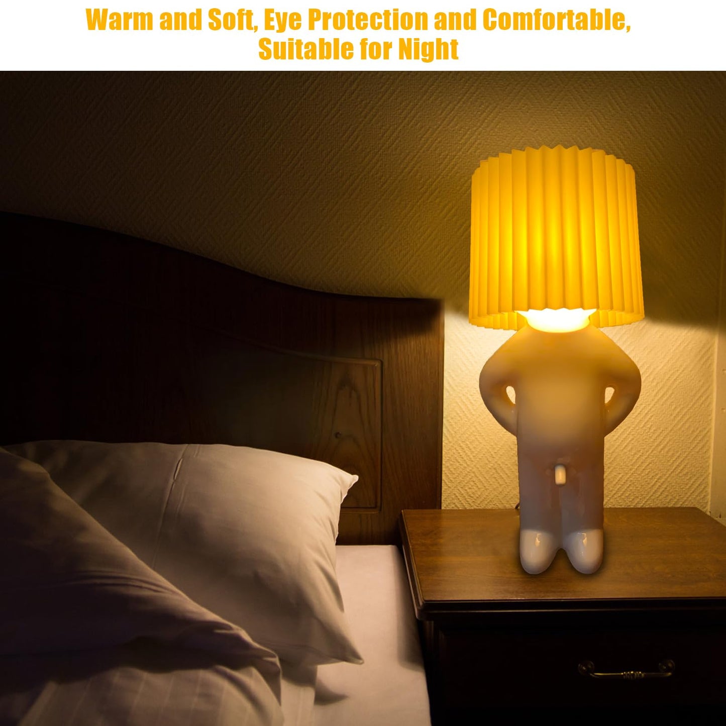 Creative Table Lamp Little Naughty Boy Night Light for Childrens Bedroom  Desk Decoration