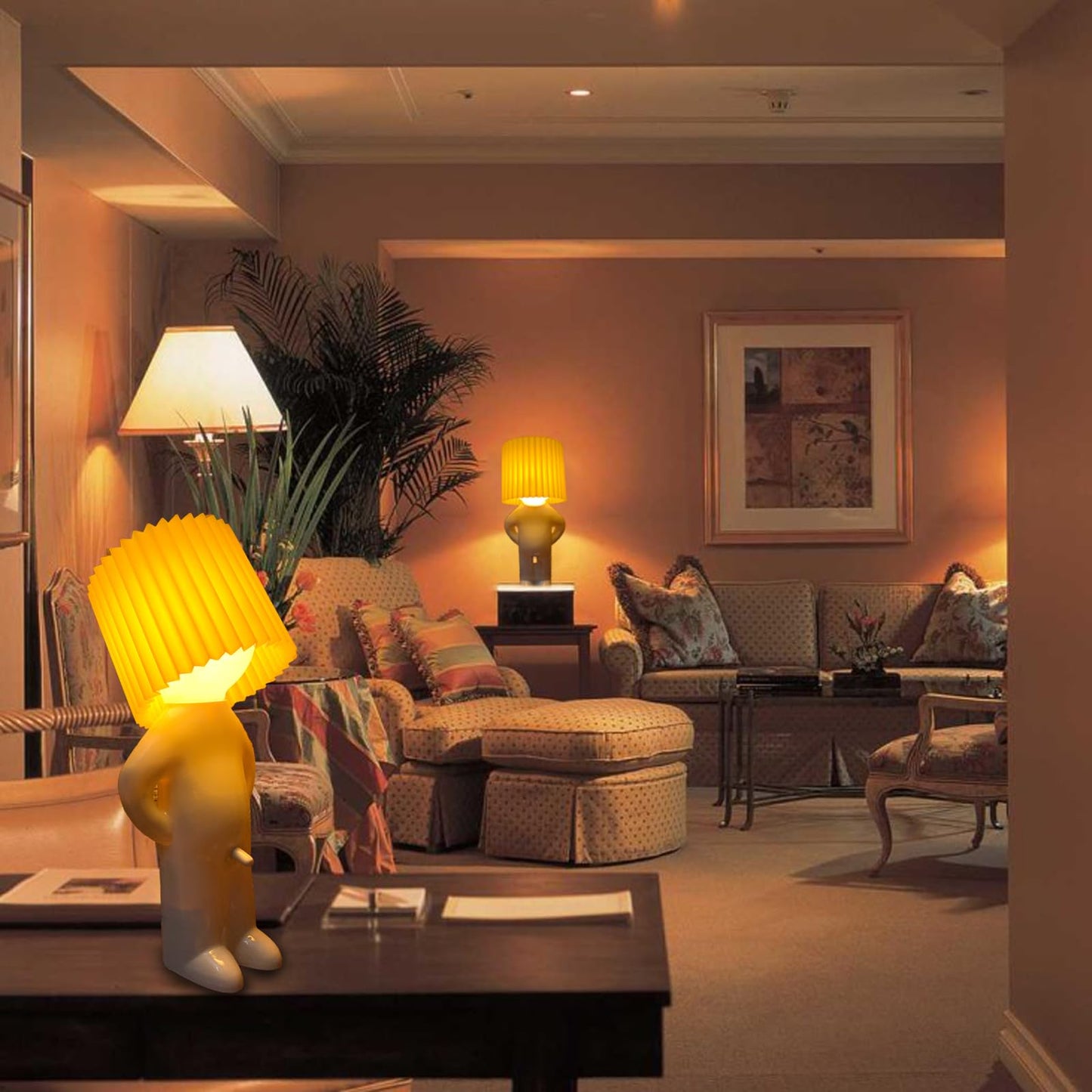 Creative Table Lamp Little Naughty Boy Night Light for Childrens Bedroom  Desk Decoration