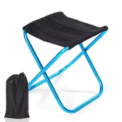 Ultra Light Folding Small Stool Bench Portable Foldable Outdoor Camping Fishing Travel Chair for Picnic, Subway, Train