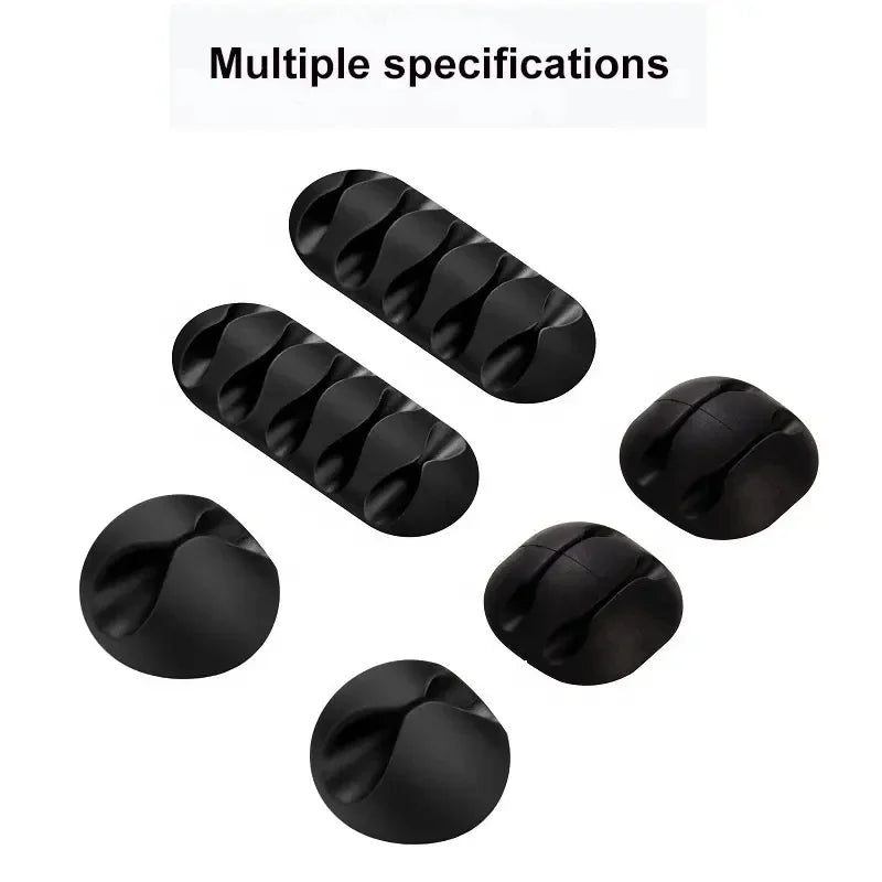Silicone Cable Cord Wire Organizer USB Cable Winder  SelfAdhesive Management Clips for Mouse Key
