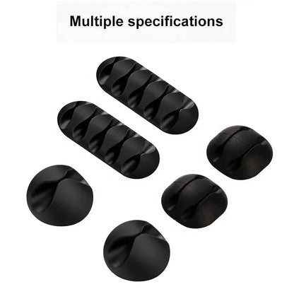 Silicone Cable Cord Wire Organizer USB Cable Winder  SelfAdhesive Management Clips for Mouse Key