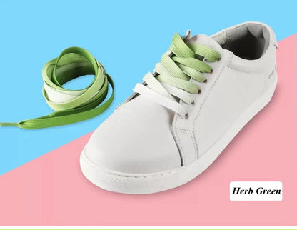 Gradient Shoelaces for Sneakers, Colorful Flat Shoe Laces for Casual Canvas Shoes, Sports Shoes, Trainers & Streetwear